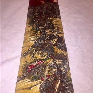 TABASCO COWBOYS HORSES CANON & ALAMO NECKTIE (RED)
